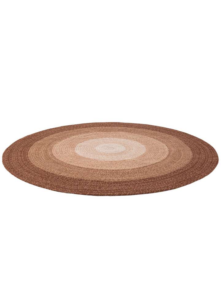 5' 1 x 5' 1 Handmade Hand Braided Wool Round Rug