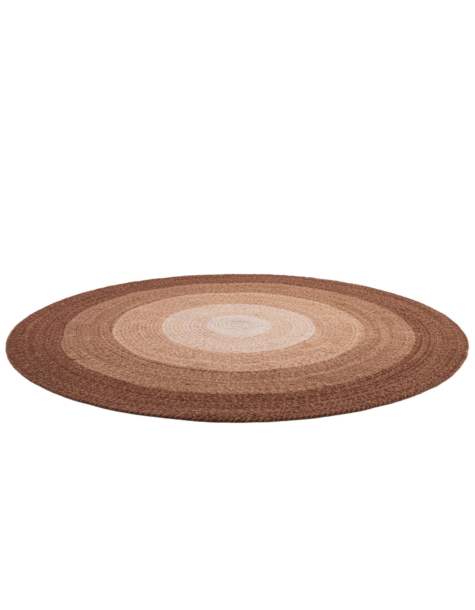 5' 1 x 5' 1 Handmade Hand Braided Wool Round Rug