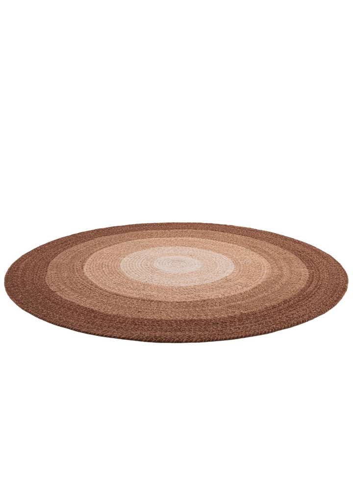 5' 1 x 5' 1 Handmade Hand Braided Wool Round Rug