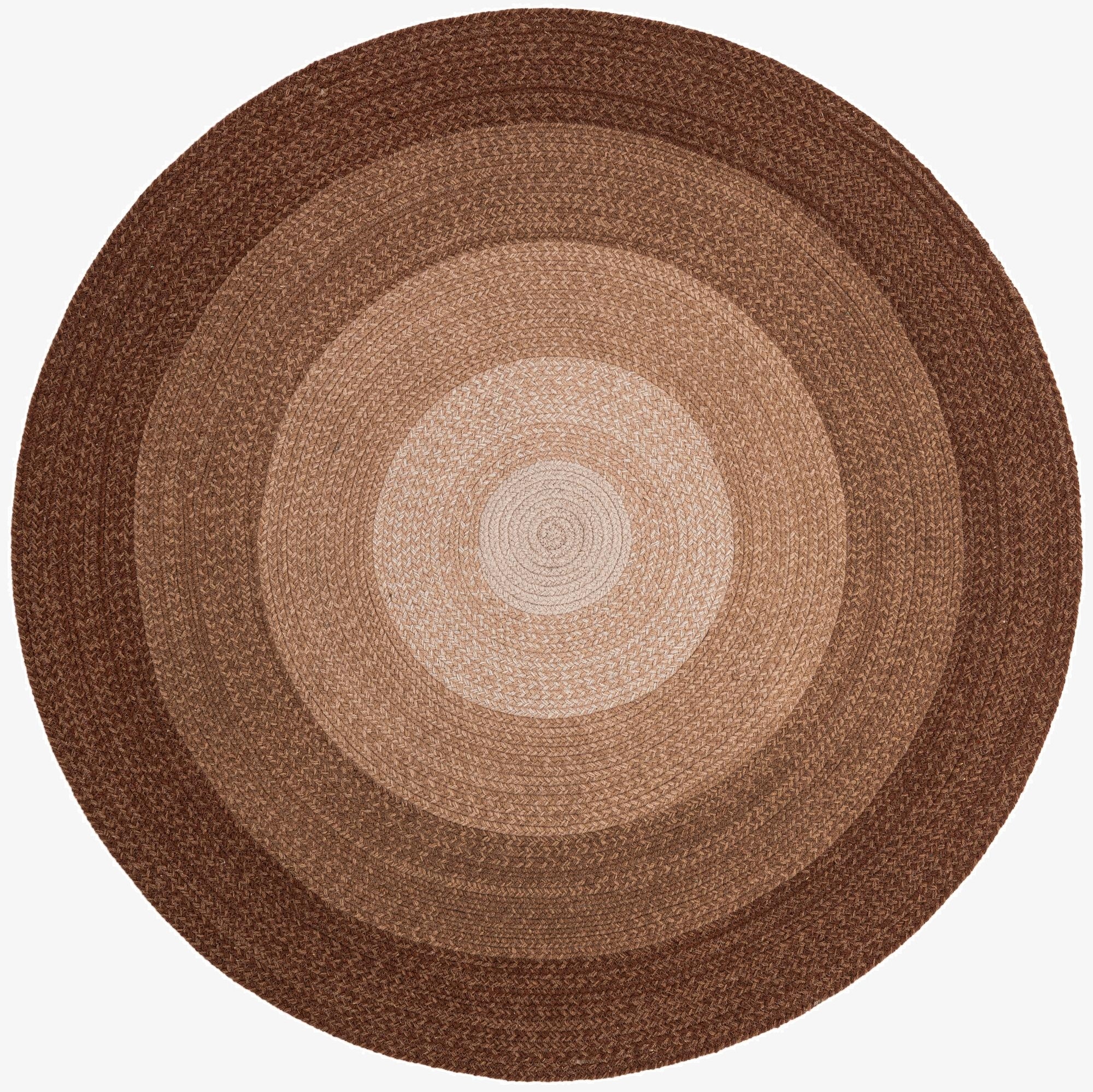 5' 1 x 5' 1  Hand Hand Braided Wool Round Rug