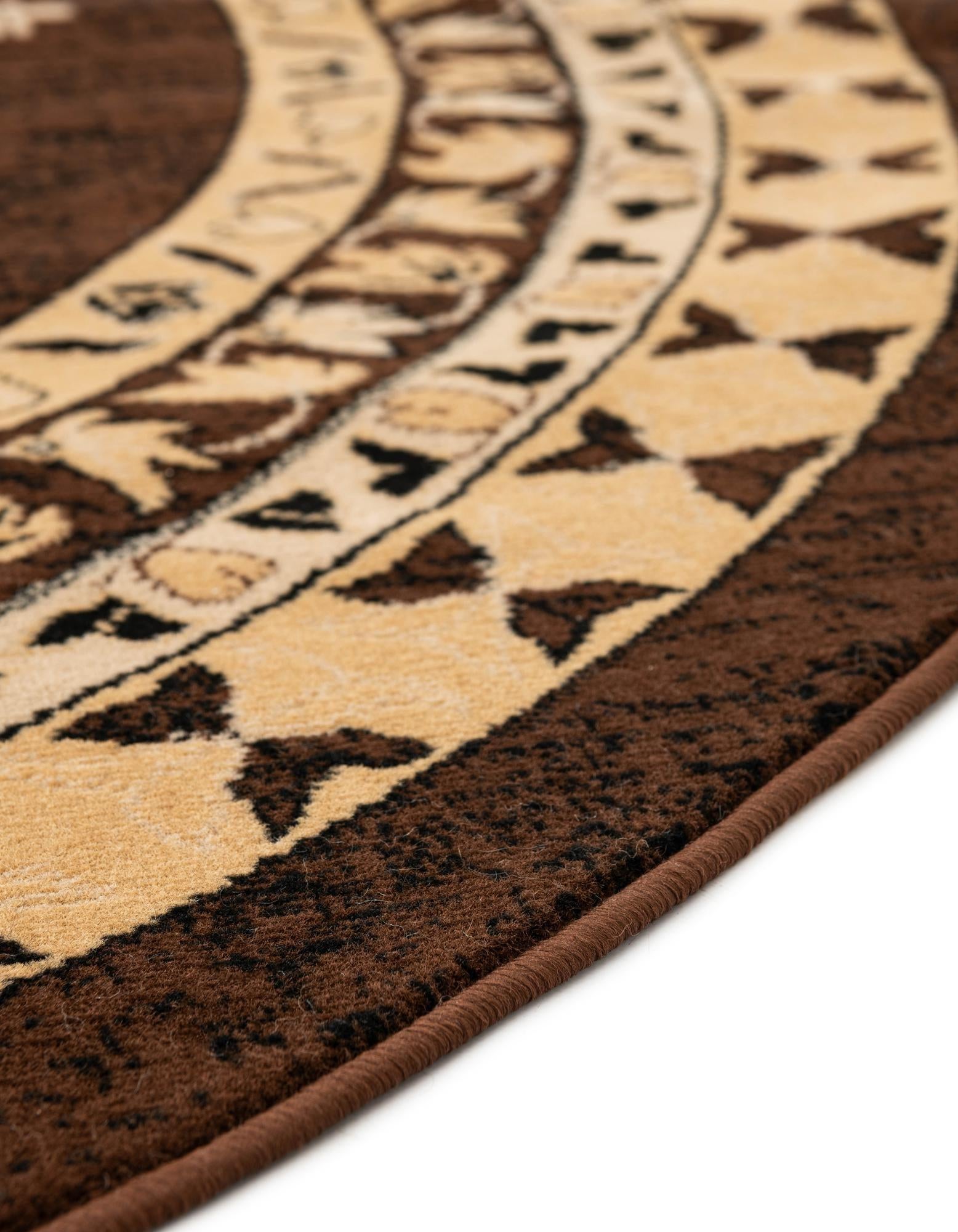 7' 10 x 7' 10 Heriz Design Round Rug