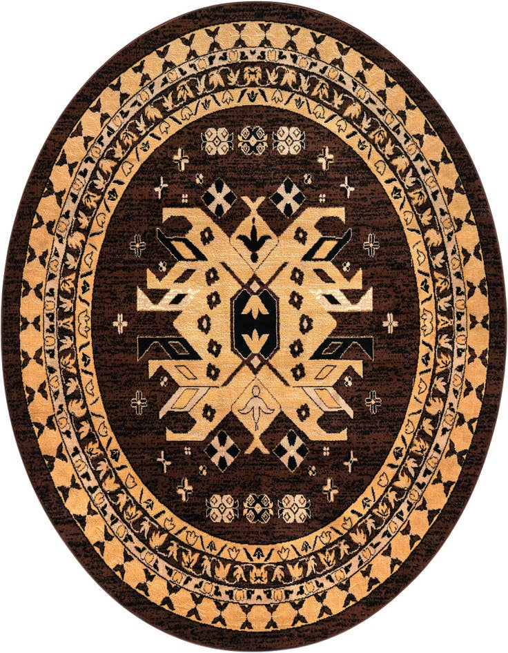 Detail image of 7' 10 x 7' 10 Heriz Design Round Rug