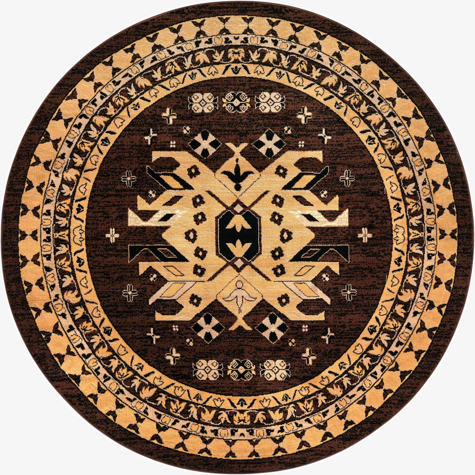 Primary image 7' 10 x 7' 10 Heriz Design Round Rug