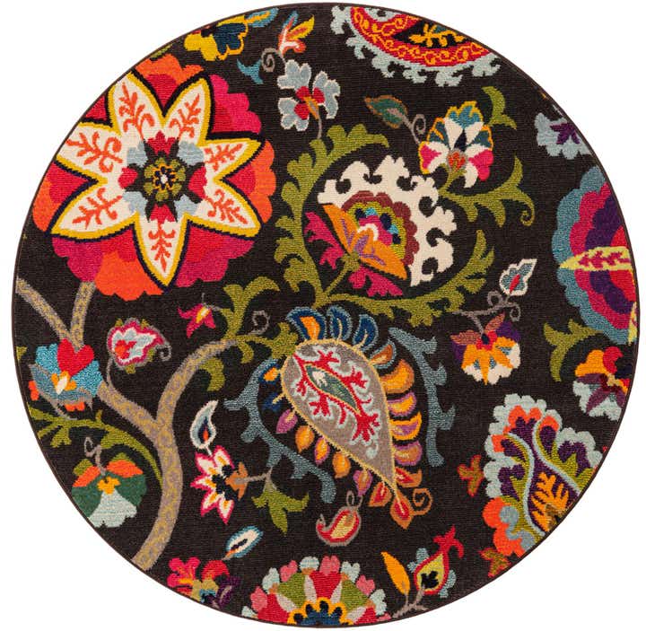6' x 6' Washable Hyacinth Round Rug