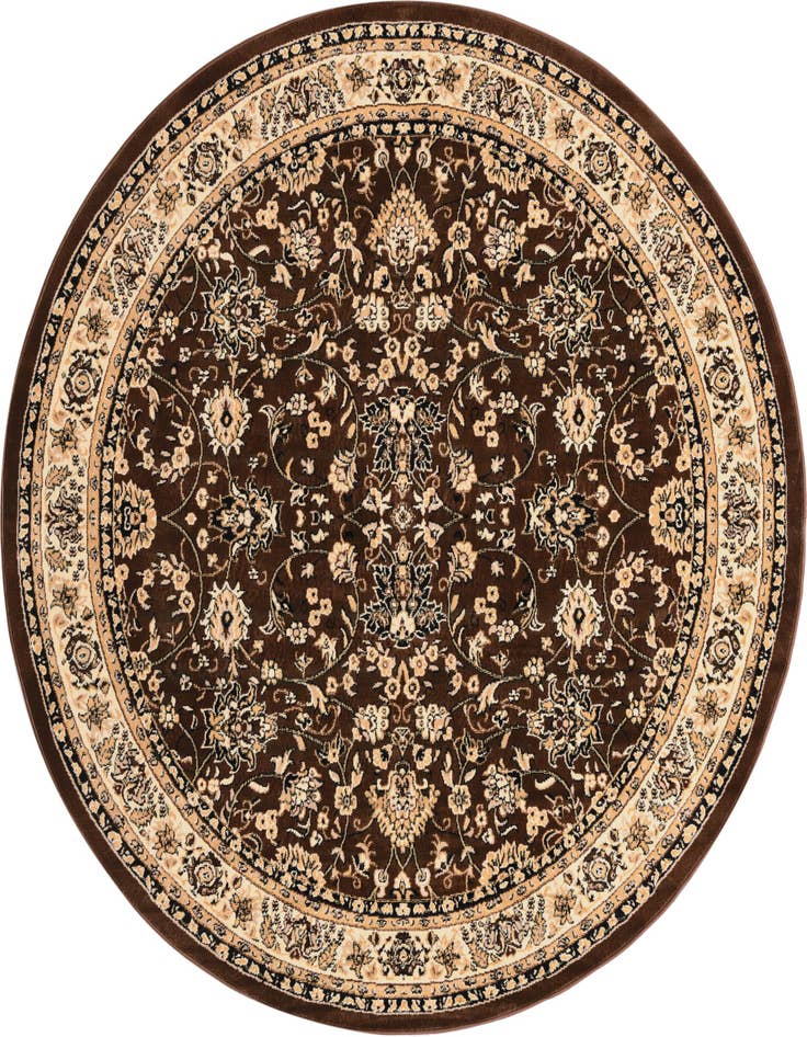 Detail image of 7' 10 x 7' 10 Kashan Design Round Rug