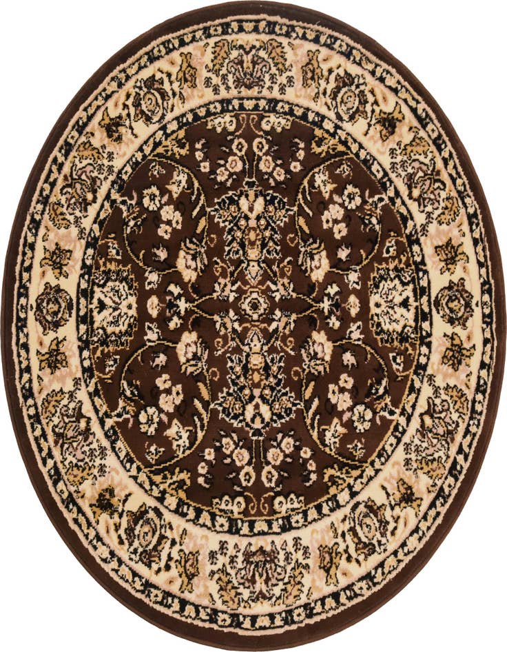 Detail image of 4' x 4' Kashan Design Round Rug