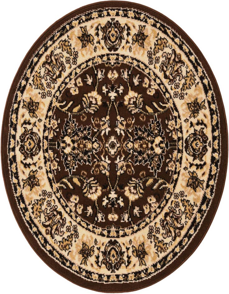 Detail image of 3' x 3' Kashan Design Round Rug