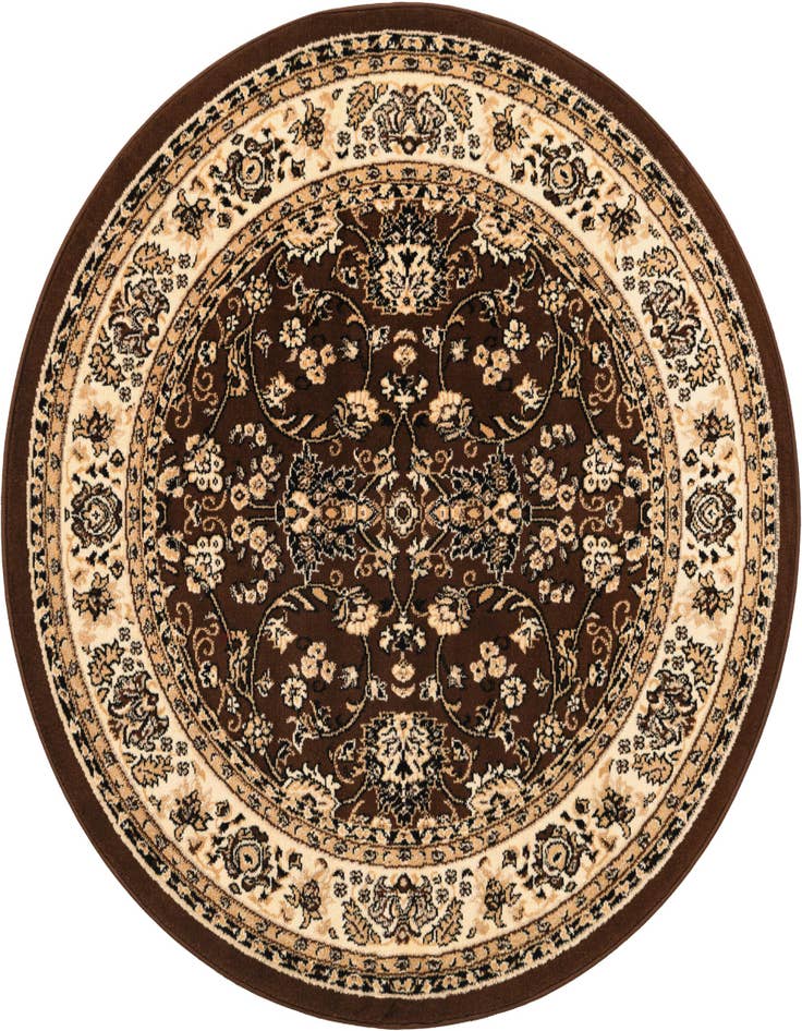 Detail image of 5' 3 x 5' 3 Kashan Design Round Rug