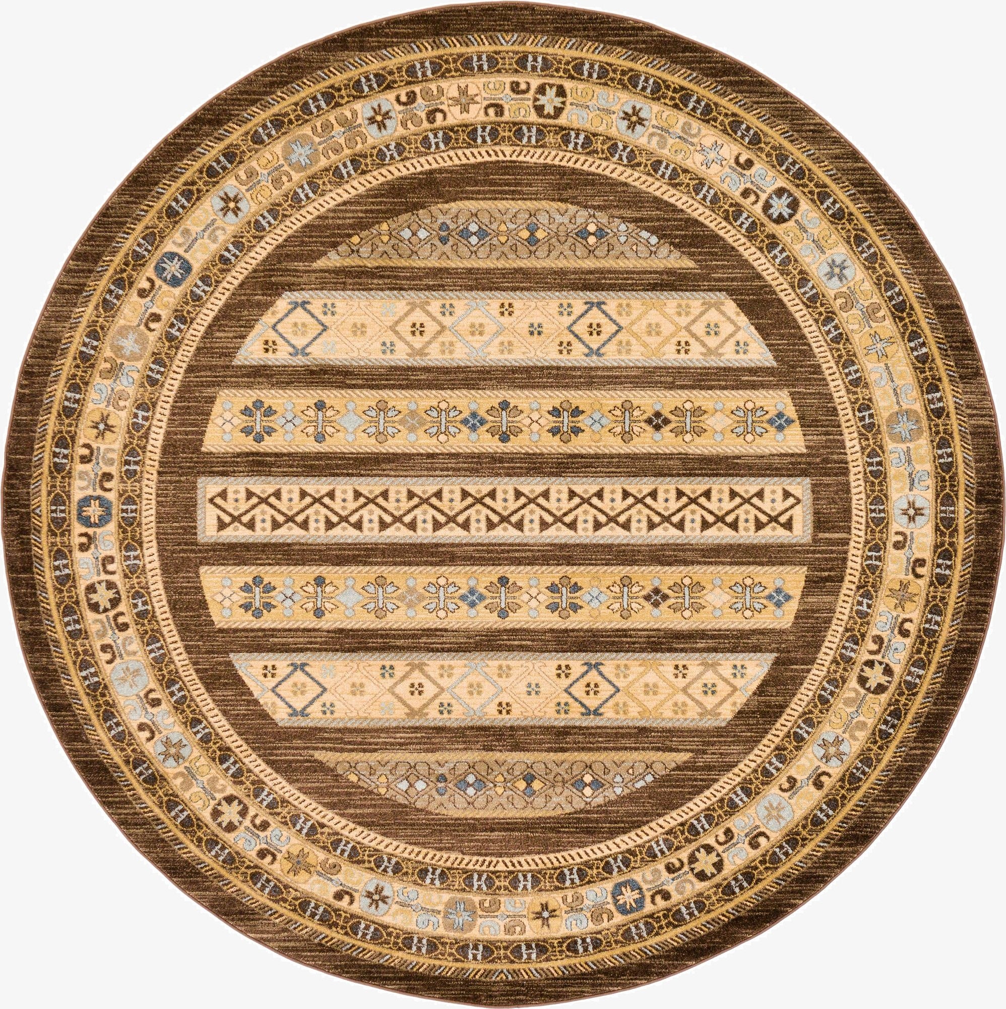 8' x 8' Kashkuli Gabbeh Round Rug