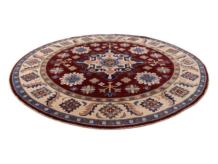 8' 1 x 8' 3 Hand Knotted Kazak Round Rug