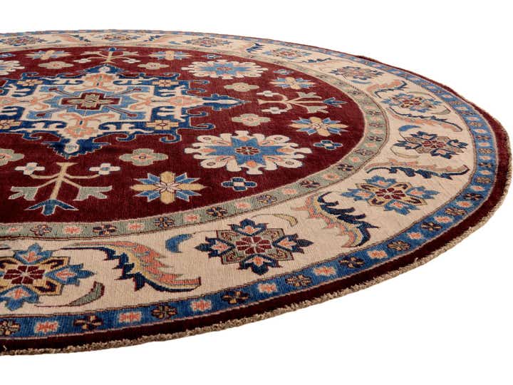 8' 1 x 8' 3 Hand Knotted Kazak Round Rug