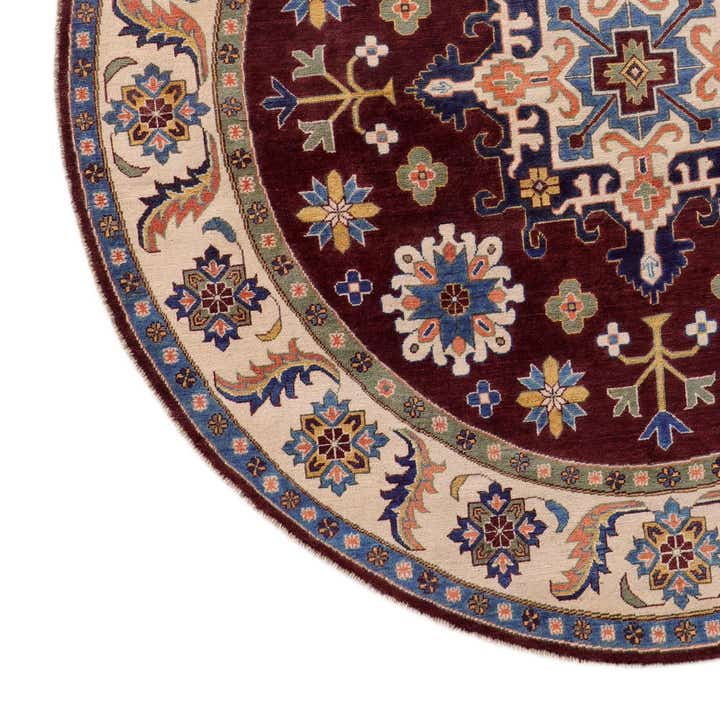 8' 1 x 8' 3 Hand Knotted Kazak Round Rug