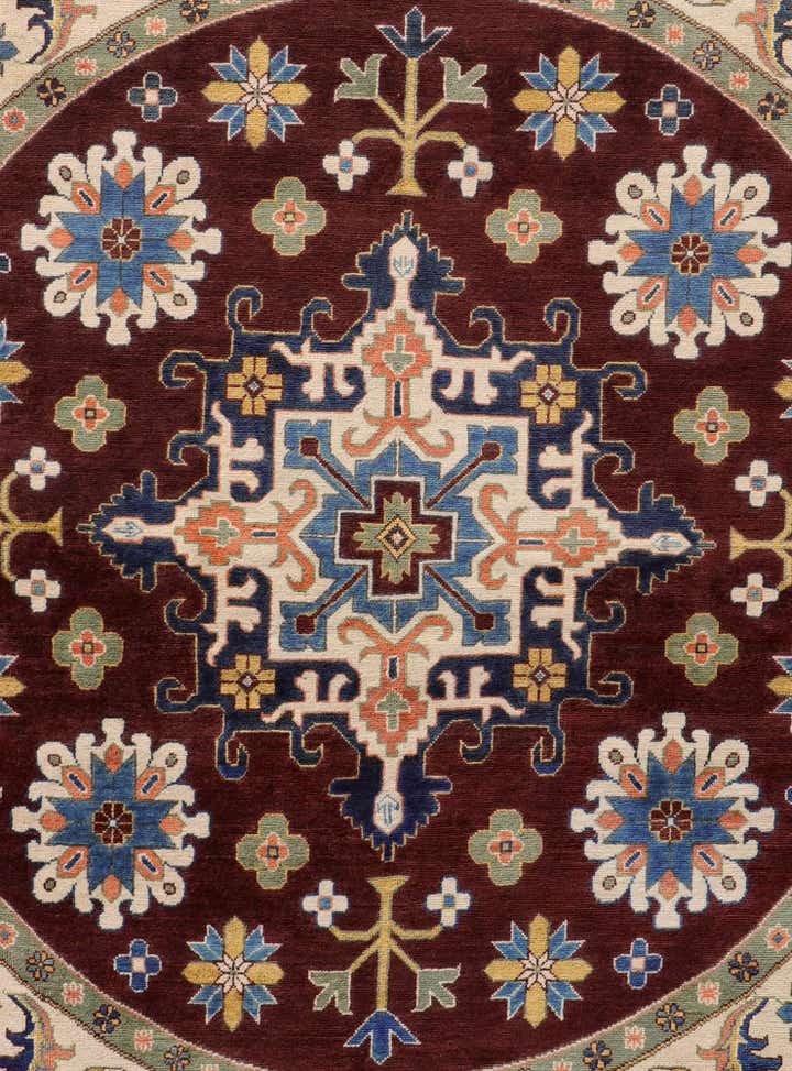 8' 1 x 8' 3 Hand Knotted Kazak Round Rug