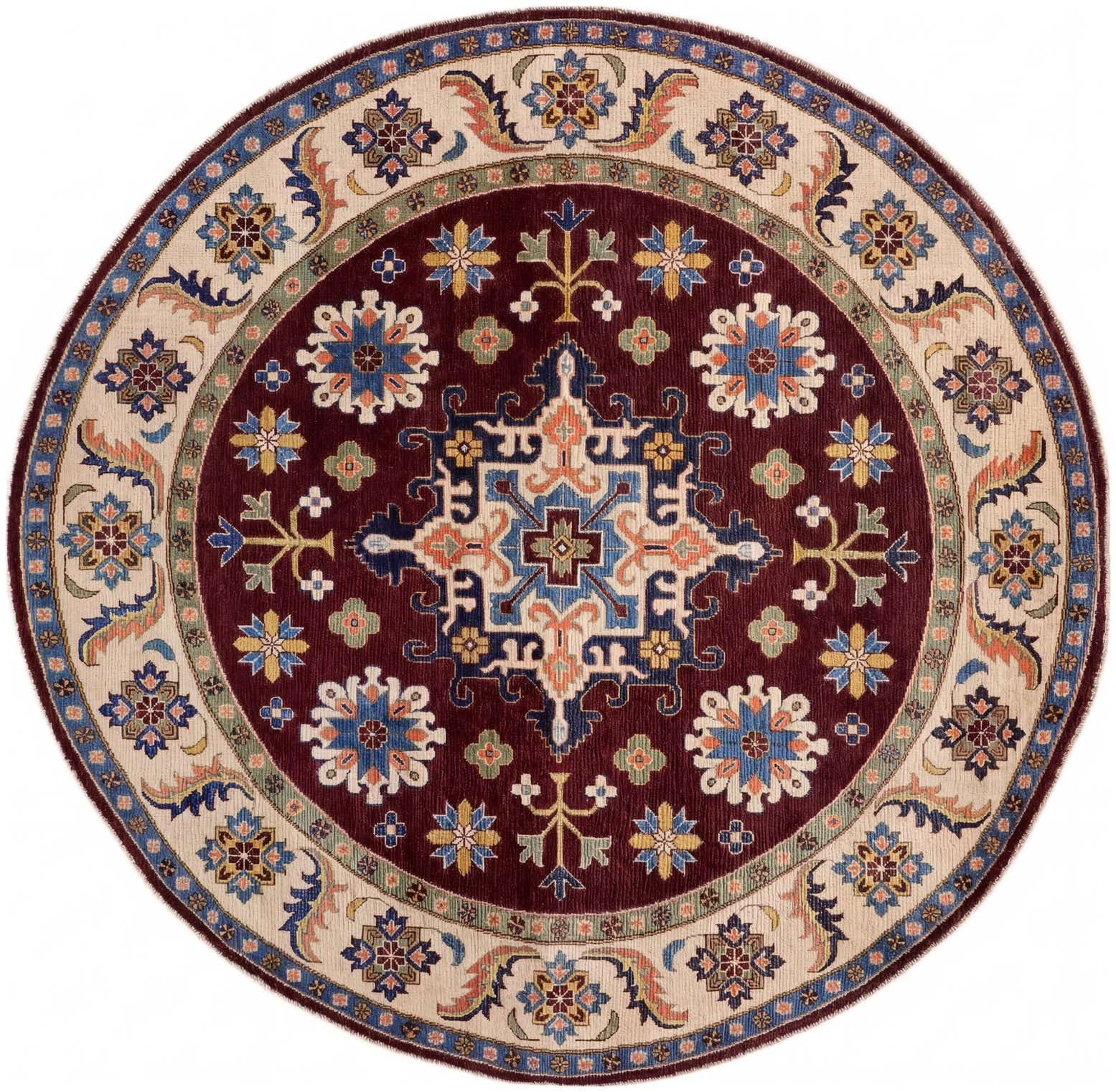 8' 1 x 8' 3 Hand Knotted Kazak Round Rug