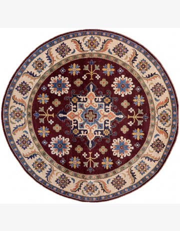 8' 1 x 8' 3 Hand Knotted Kazak Round Rug
