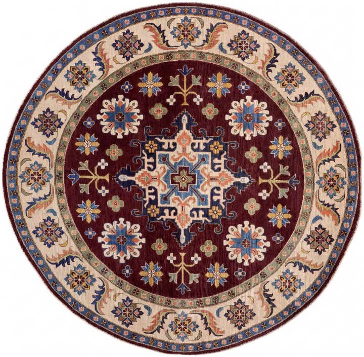8' 1 x 8' 3 Hand Knotted Kazak Round Rug