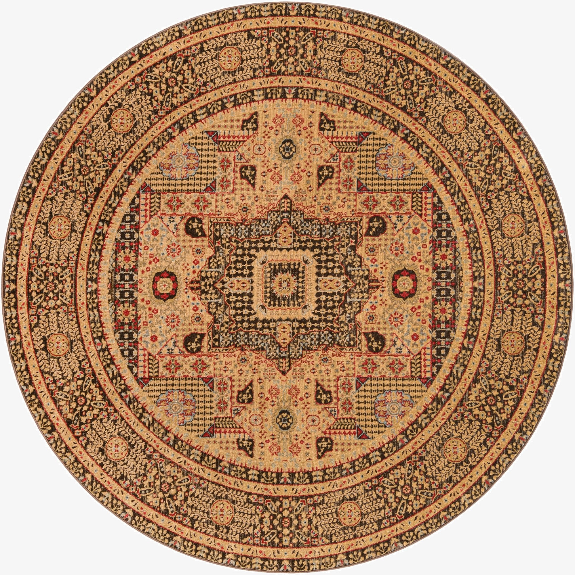 8' x 8' Mamluk Round Rug