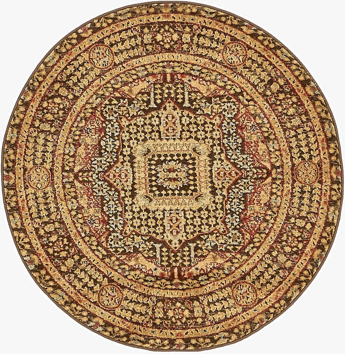 3' x 3' Mamluk Round Rug