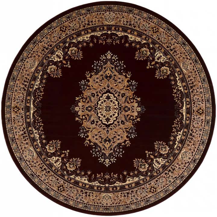 10' x 10' Mashad Design Round Rug