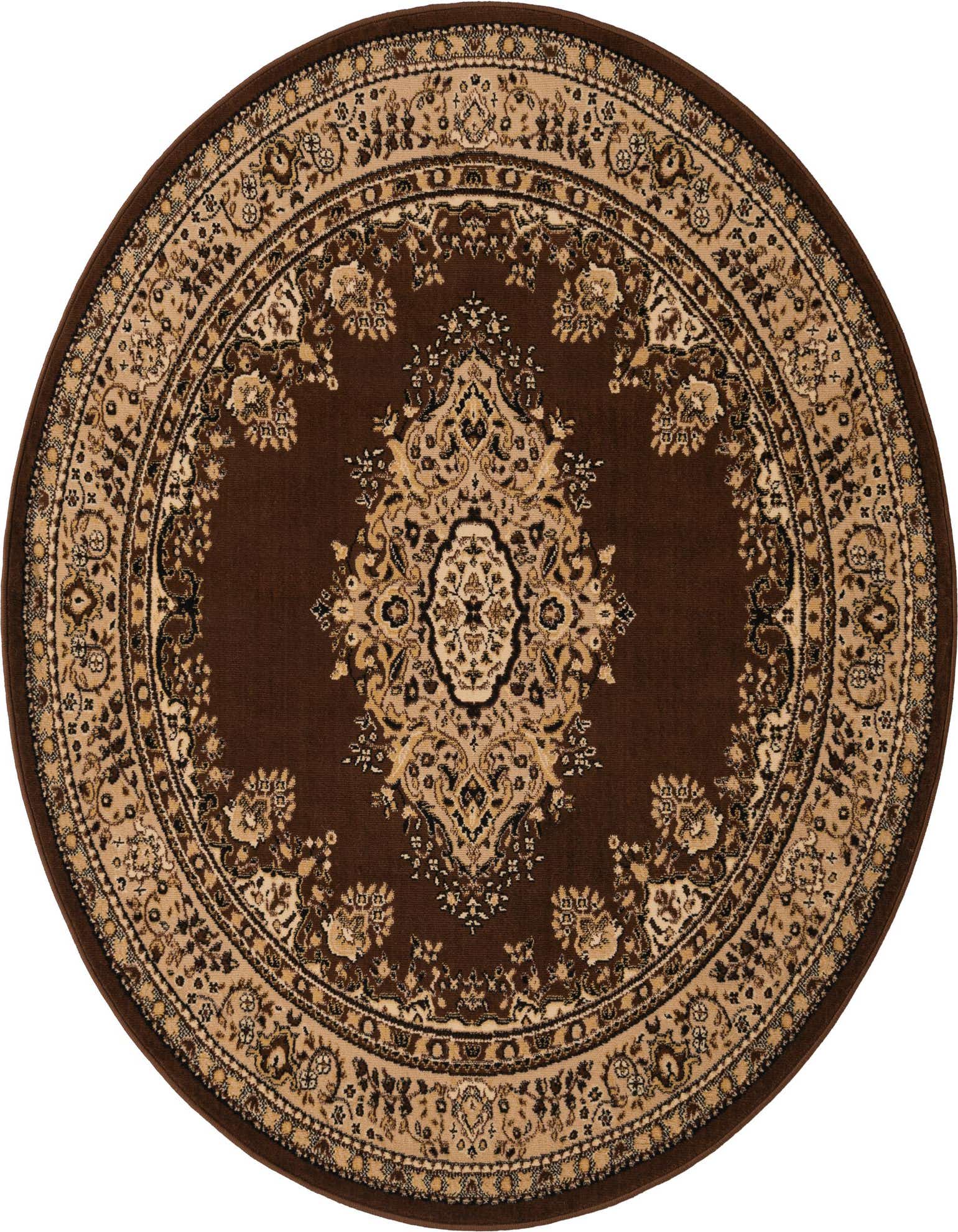 6' x 6' Mashad Design Round Rug