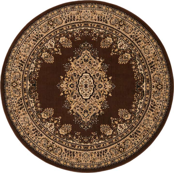 185cm x 185cm Mashad Design Rond Vloerkleed