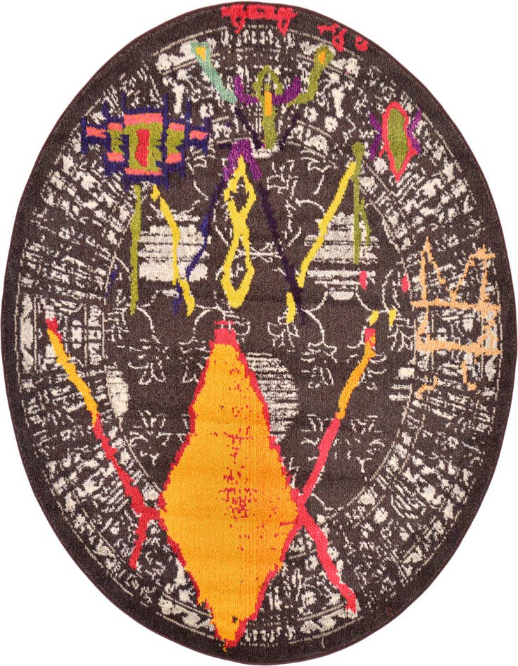 Detail image of 6' x 6' Washable Mesa Round Rug