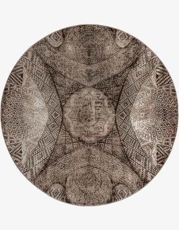 Brown Monaco Round Rug