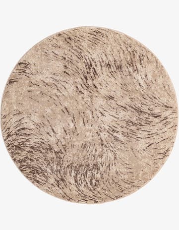 Brown Oasis Round Rug