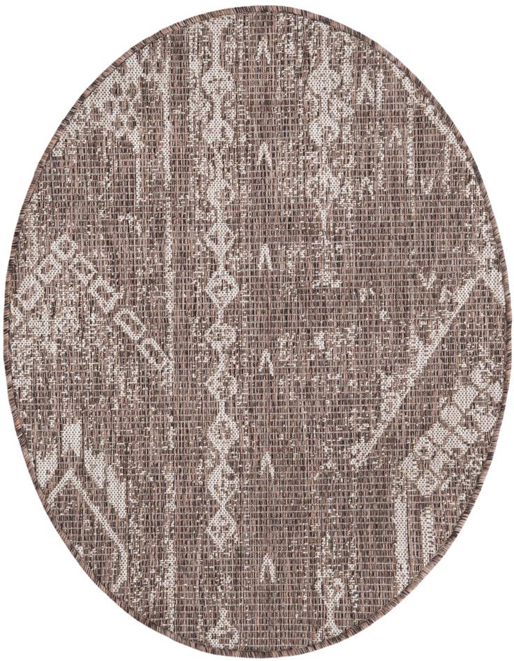 Detail image of 3' x 3' Easy-Clean Bohemian Indoor / Outdoor Round Rug