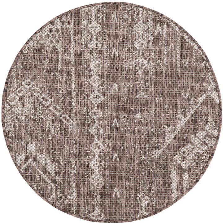 3' x 3' Easy-Clean Bohemian Indoor / Outdoor Round Rug
