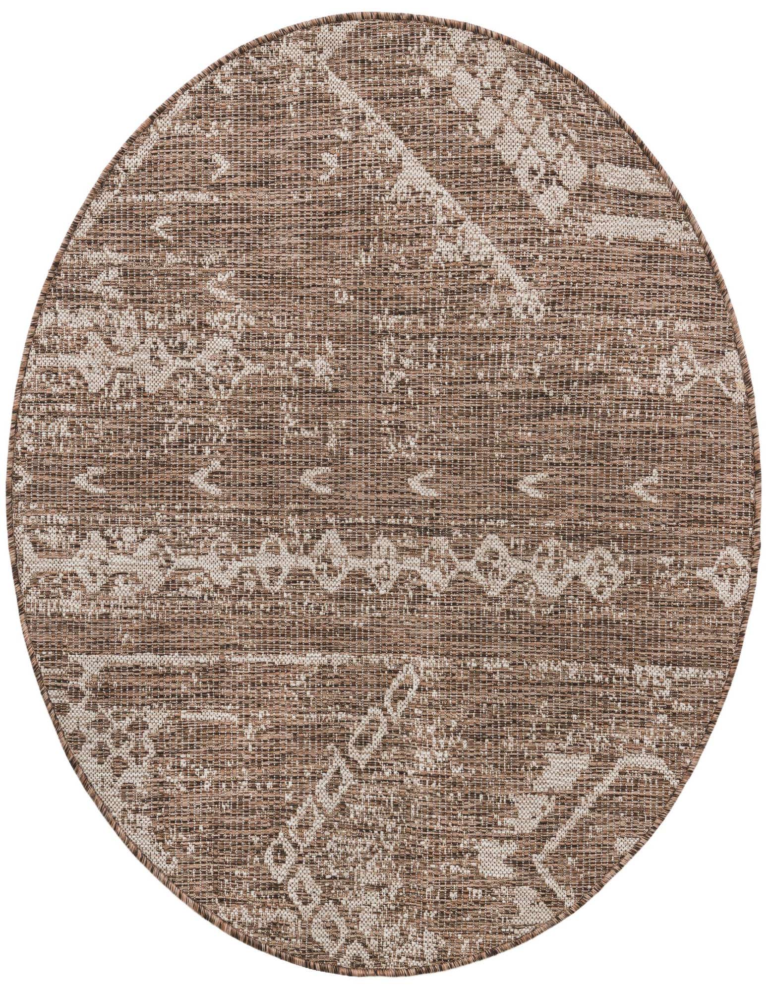 4' x 4' Easy-Clean Bohemian Indoor / Outdoor Round Rug