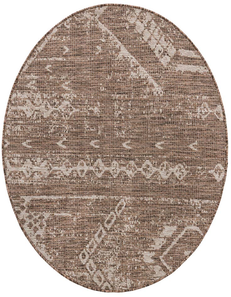 Detail image of 4' x 4' Easy-Clean Bohemian Indoor / Outdoor Round Rug