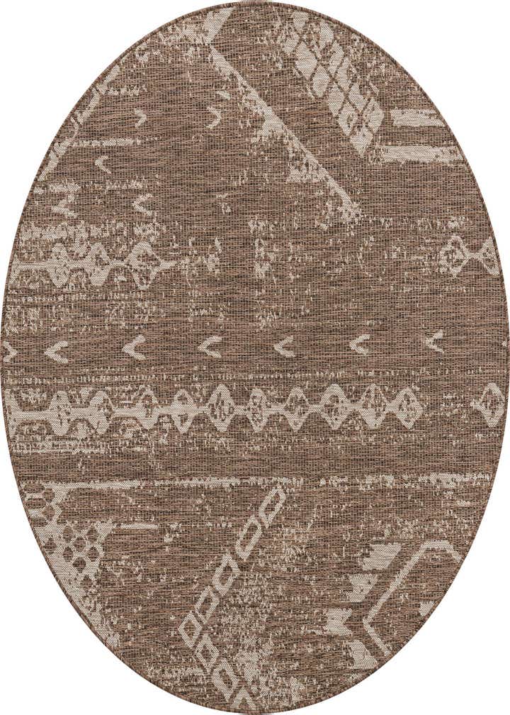 6' x 6' Easy-Clean Bohemian Indoor / Outdoor Round Rug
