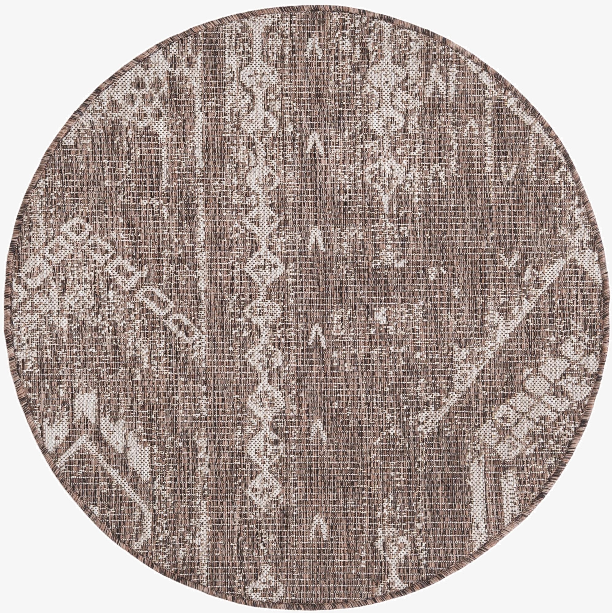 3' x 3'  Washable Bohemian Indoor / Outdoor Round Rug