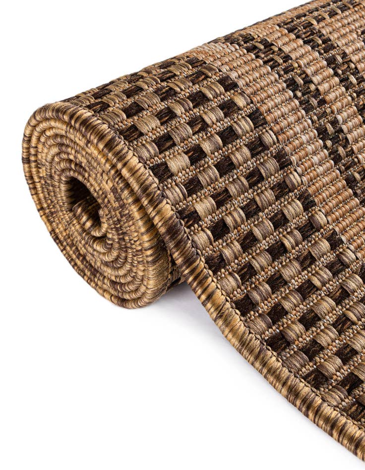 Detail image of 6' x 6'  Washable Border Indoor / Outdoor Round Rug