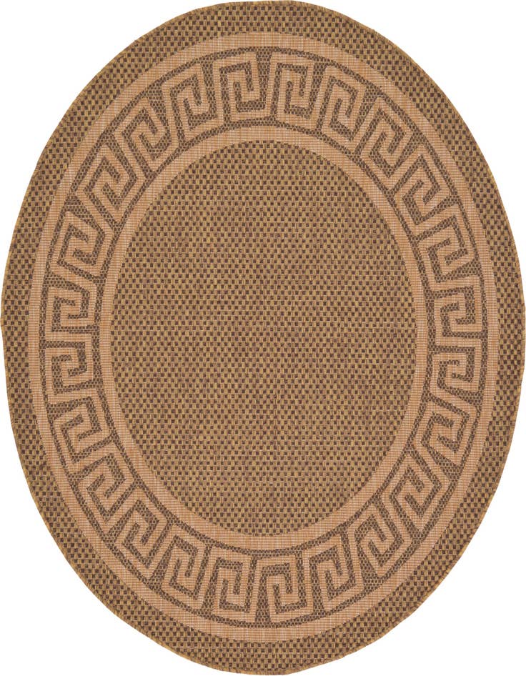 Detail image of 6' x 6' Easy-Clean Border Indoor / Outdoor Round Rug