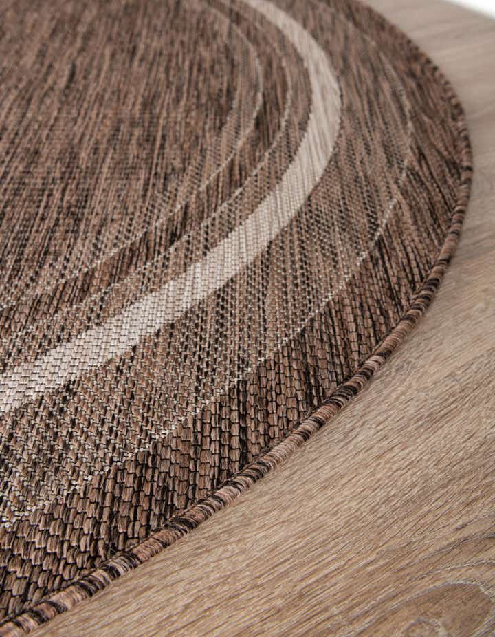 13' x 13' Easy-Clean Border Indoor / Outdoor Round Rug