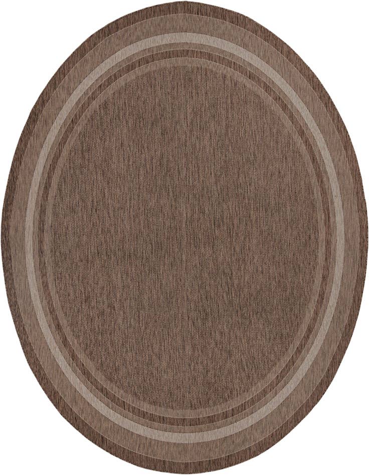 Detail image of 13' x 13' Easy-Clean Border Indoor / Outdoor Round Rug