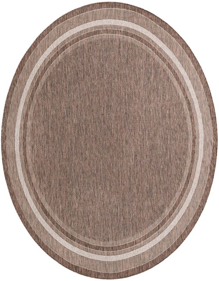 Detail image of 10' x 10' Easy-Clean Border Indoor / Outdoor Round Rug