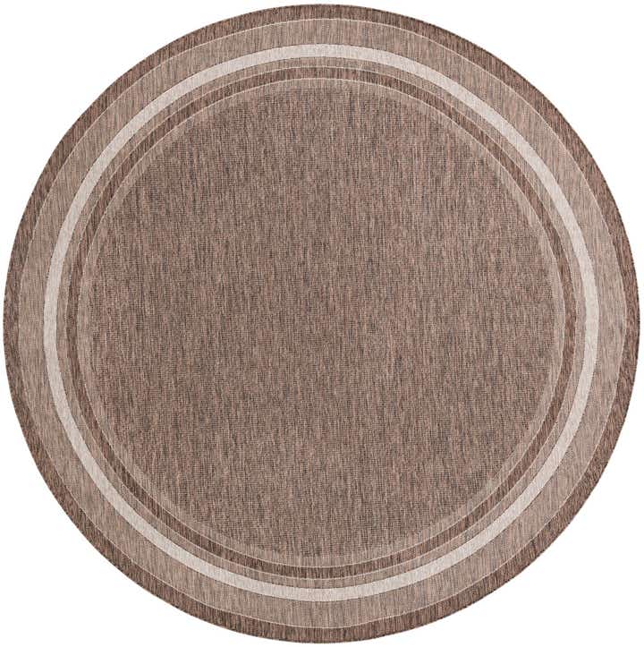 10' x 10' Easy-Clean Border Indoor / Outdoor Round Rug
