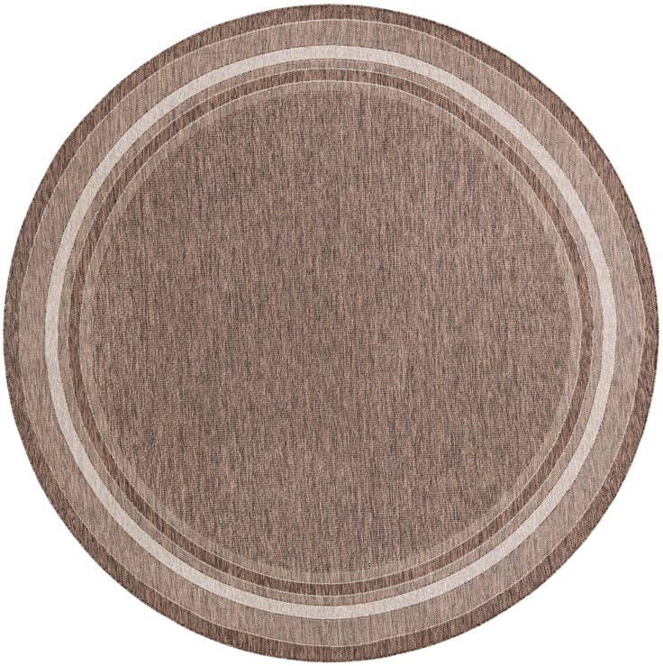 Detail image of 10' x 10' Easy-Clean Border Indoor / Outdoor Round Rug