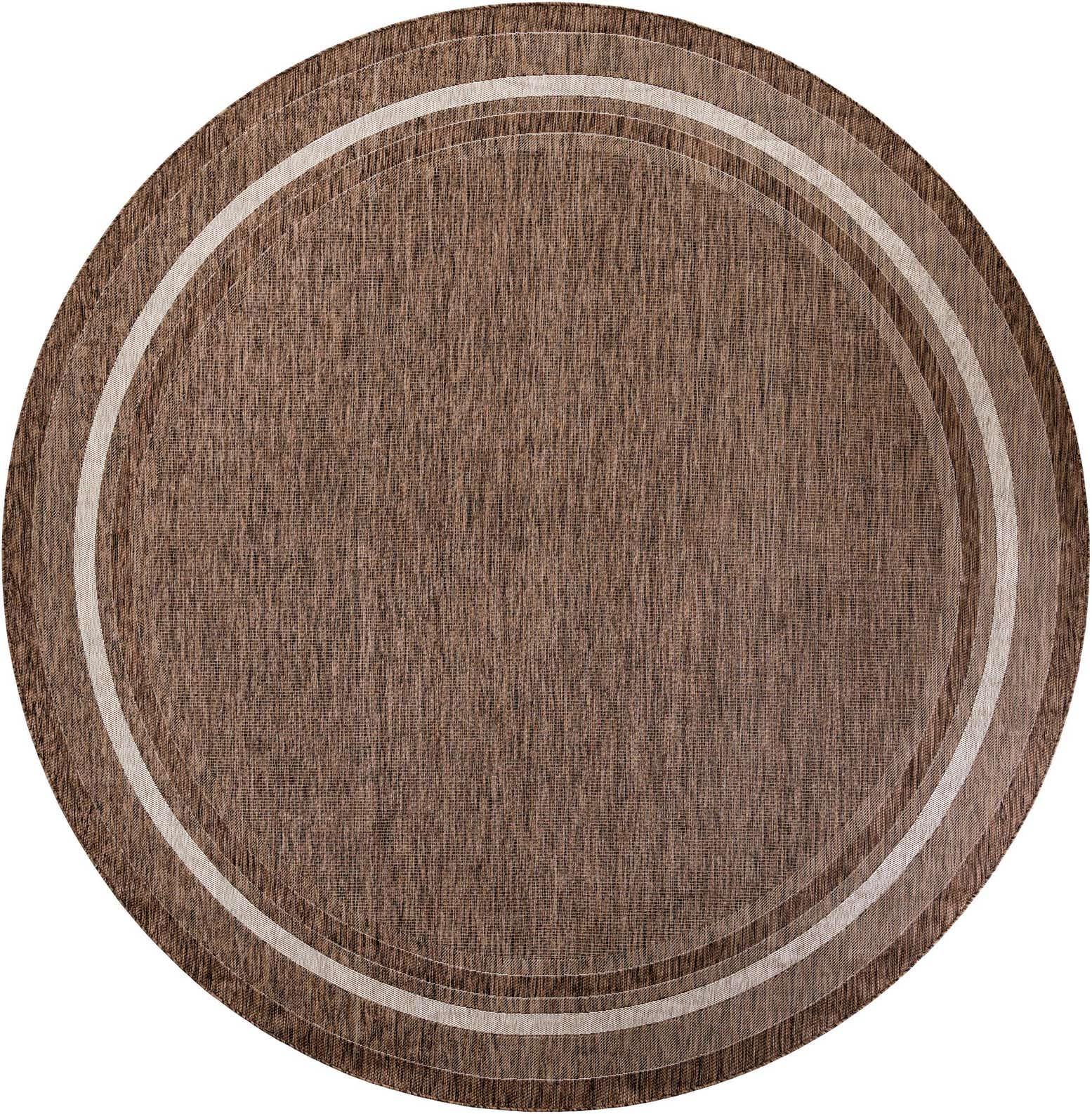 12' x 12' Easy-Clean Border Indoor / Outdoor Round Rug