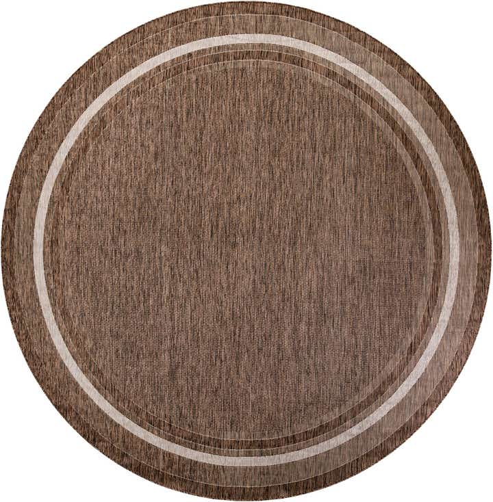 12' x 12' Easy-Clean Border Indoor / Outdoor Round Rug