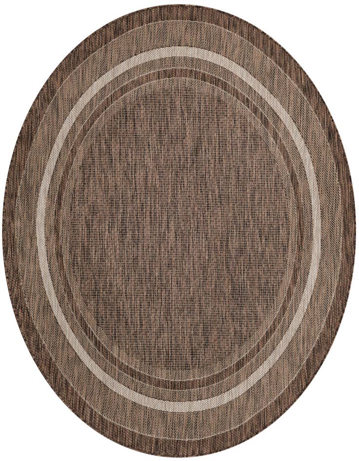 Detail image of 6' 1 x 6' 1 Easy-Clean Border Indoor / Outdoor Round Rug