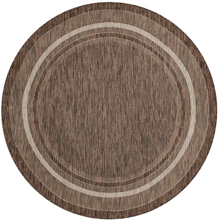 Detail image of 6' 1 x 6' 1 Easy-Clean Border Indoor / Outdoor Round Rug