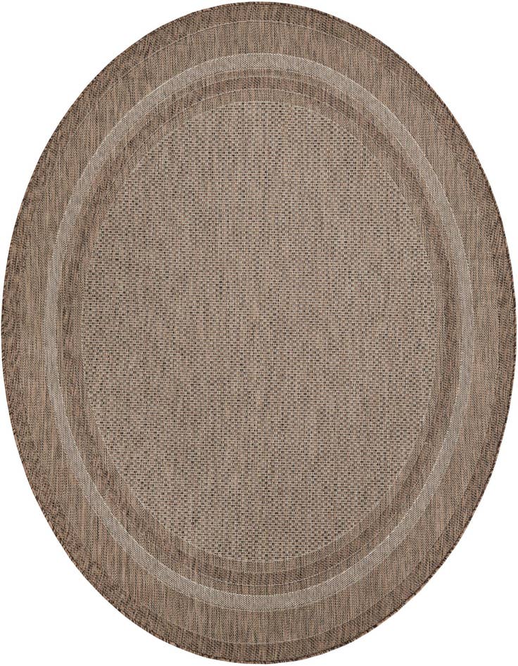 Detail image of 7' 10 x 7' 10 Easy-Clean Border Indoor / Outdoor Round Rug