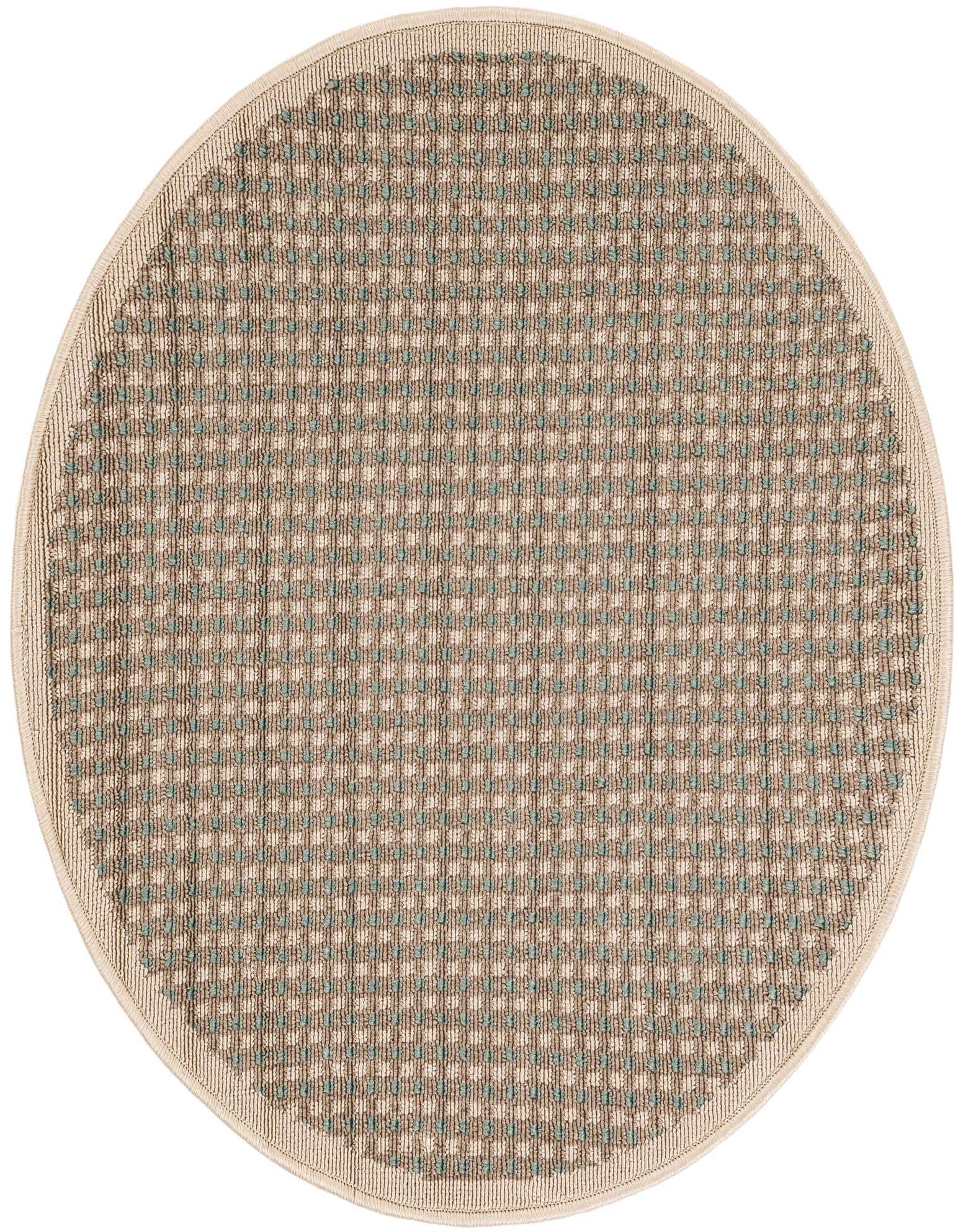 3' x 3' Easy-Clean Border Indoor / Outdoor Round Rug