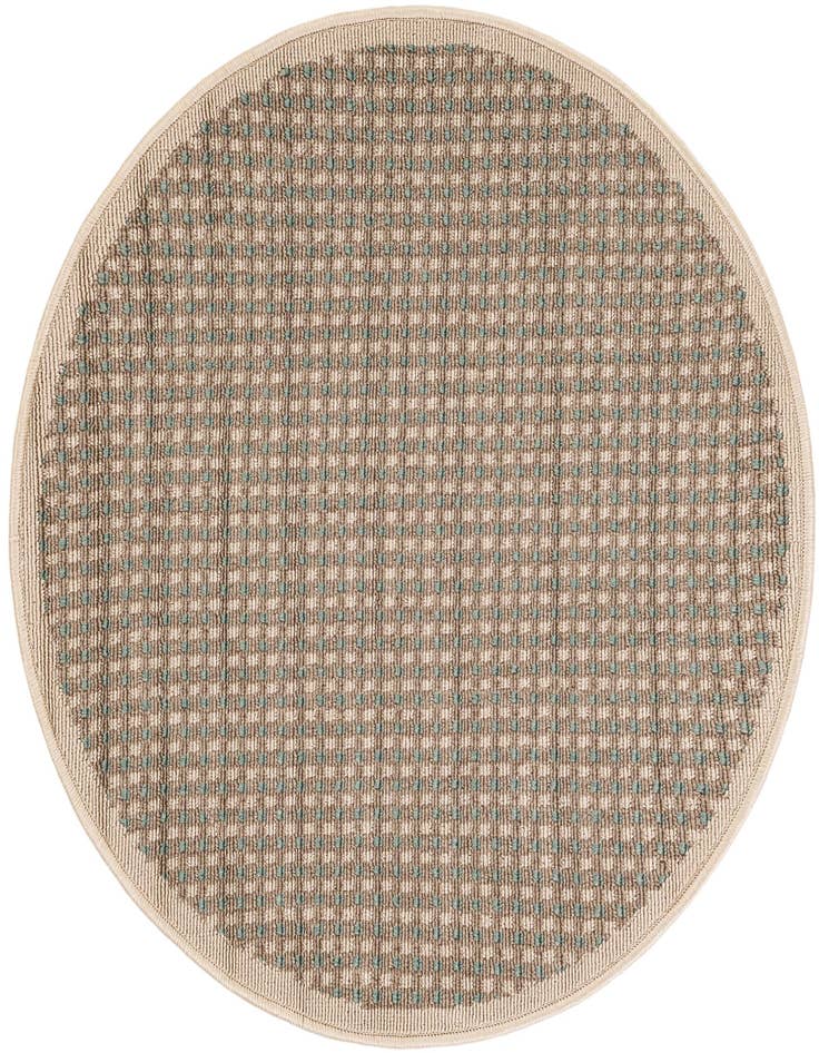 Detail image of 3' x 3' Easy-Clean Border Indoor / Outdoor Round Rug
