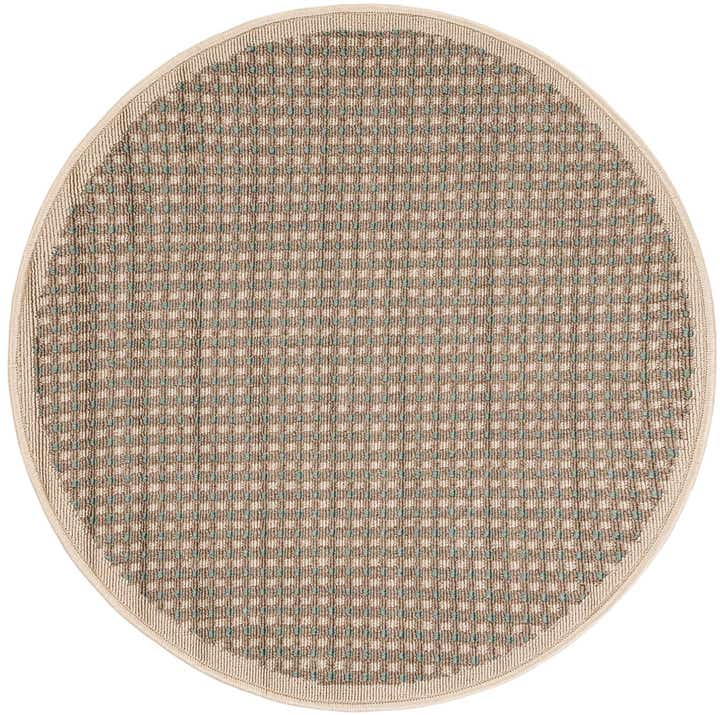 3' x 3' Easy-Clean Border Indoor / Outdoor Round Rug
