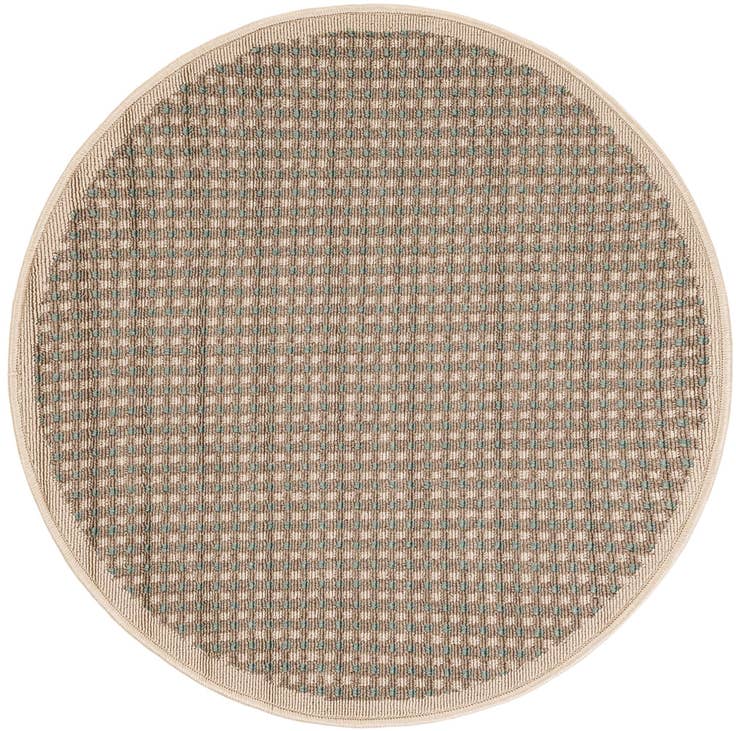 Detail image of 3' x 3' Easy-Clean Border Indoor / Outdoor Round Rug